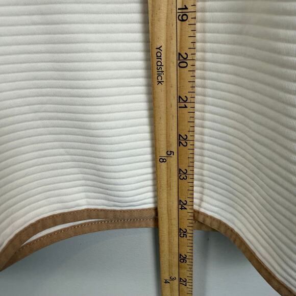 J.Crew Sweatshirt Women's Small Ivory Tan Quilted Snap-T Pullover Outdoor Active - Picture 8 of 8